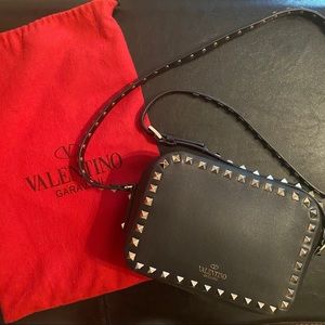 Valentino Black Rockstud Crossbody Bag
